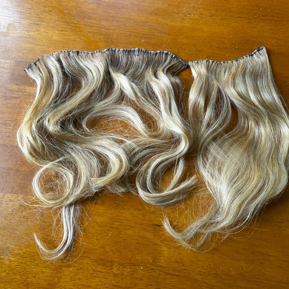 Hand tied wefts cut into layers 12-16”